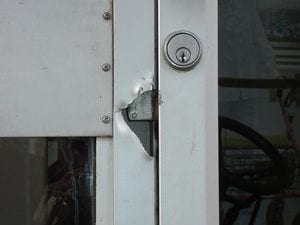 Damaged door lock